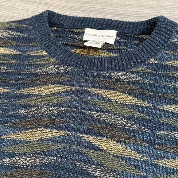 Taylor & Henry Other - Vtg Taylor & Henry Sweater Size 2X Big Textured Cosby Grampa Abstract Pullover